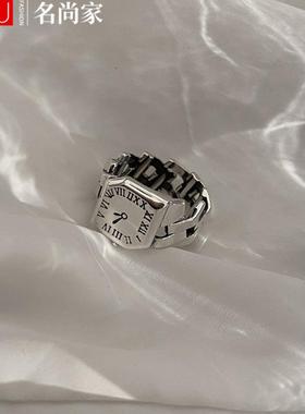 韩版罗马数字戒指女复古时尚重工