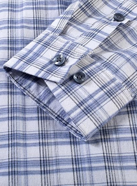 Men's Fashion Plaid Casual Long-Sleeve Shirt格子休闲长袖衬衫