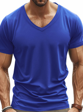 Solid Color Loose Fit Men's Tank Top T-Shirt背心短袖宽松男士