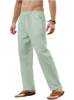 New Loose Solid Color Casual Men's Pants宽松纯色休闲男士长裤