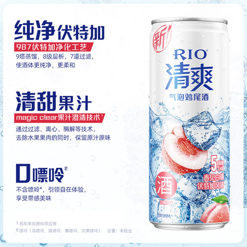 【330ml*6罐】RIO锐澳鸡尾酒5度清爽气泡酒heypop气泡水组合6罐装-图3