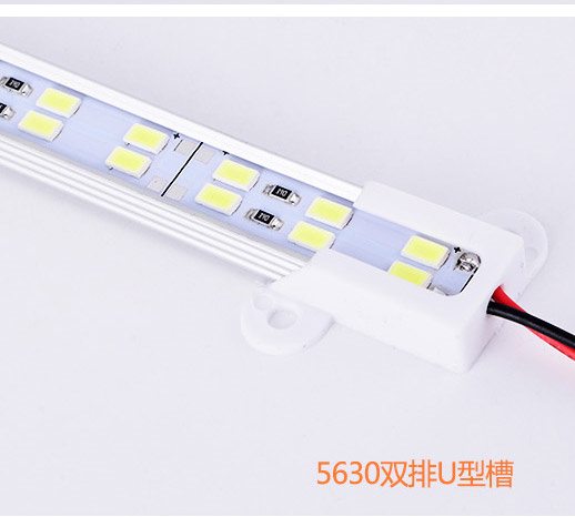 LED12V 24V 5630双排硬灯条灯珠宝柜台广告灯箱背景墙V型防水灯条 - 图2