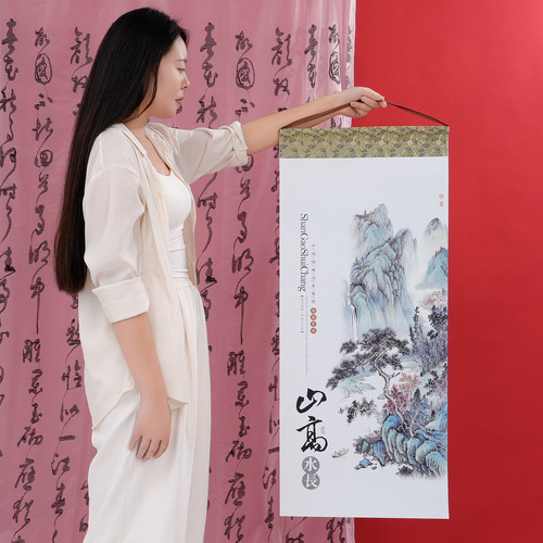 挂历定制2026年新款齐白石日历马年装饰画中国风家用挂墙大号记事本古风老式大挂历打卡计划表空白布艺挂画 - 图3