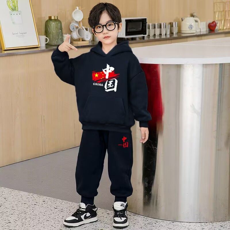 儿童中国风连帽卫衣套装男童春秋运动服两件套中大童时尚潮流洋气,淘宝优惠券,粉丝福利购,淘宝优惠卷