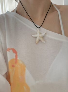东大门欧尼档口earlobe进口新款项链女简约东大门项链长绳项链