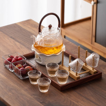 Day Style Ceramic Warm Tea Oven Suit Glass Teapot Warm Tea Instrumental Bubble Teapot Home Afternoon Tea Flowers Tea Wellness Combination