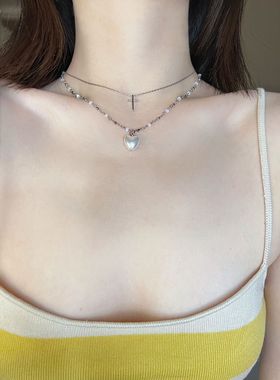 bm项链授权店女白贝爱心