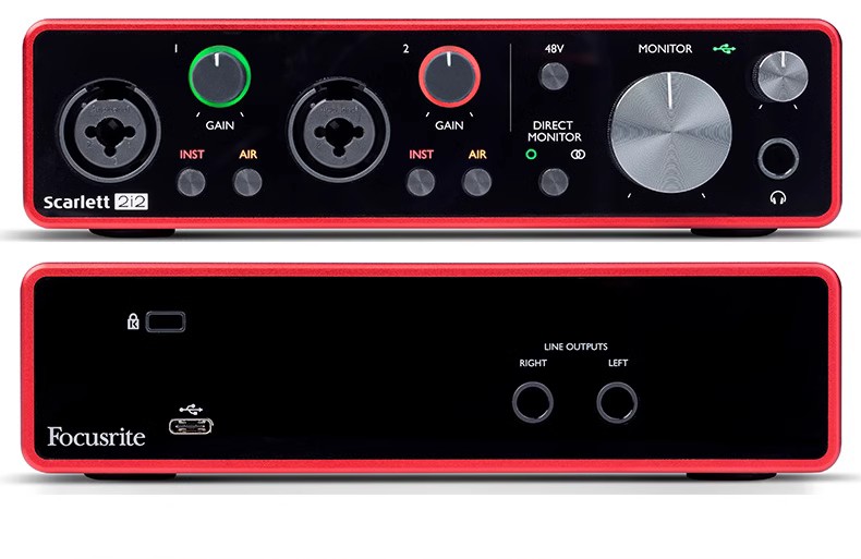 Focusrite Scarlett 2I2专业外置USB录音棚录音编曲声卡音频接口-图3