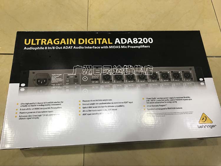 百灵达/BEHRINGER ADA8200数字模拟ADAT转换器/8路八路通道话放-图1