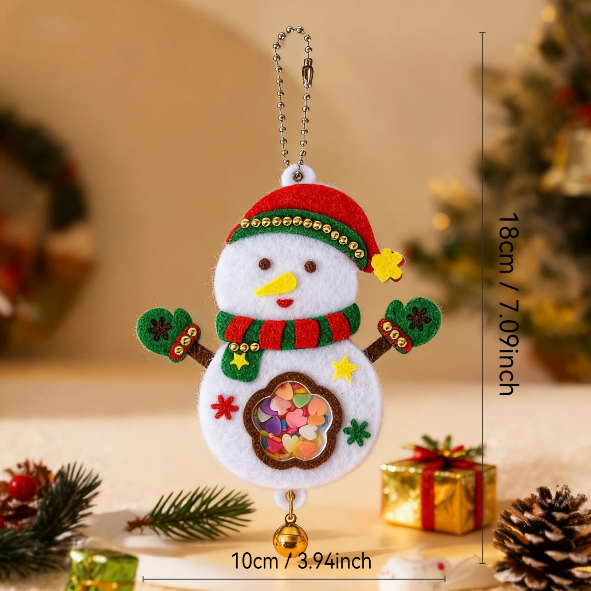 圣诞树装饰小配件圣诞节手工diy材料包不织布摇摇乐制作挂件礼物 - 图2