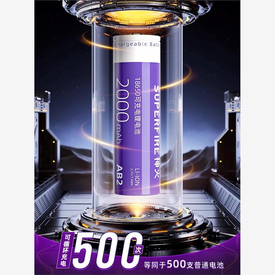supfire神火18650锂电池充电大容量3.7v/4.2v强光手电筒头灯 - 图3