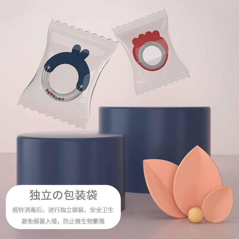 手抓可咬8六7宝宝益智早教0摇铃 优贝比玩具摇铃