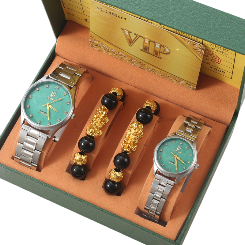 翡翠玉石情侣机械表大表盘镶钻男手表女自动机芯高级珠宝奢华腕表 - 图2