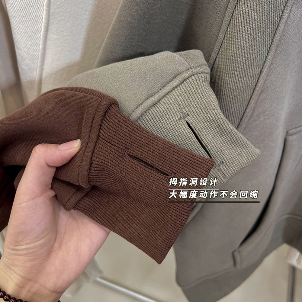 Scubu款加绒连帽卫衣女秋冬金拉链瑜伽运动外套宽松短款保暖上衣,淘宝优惠券,粉丝福利购,淘宝优惠卷