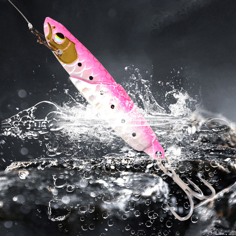 浪秦浪牛铁板路亚饵远投直立泳姿放牛哥震动跳底平收VIB翘嘴饵 - 图3