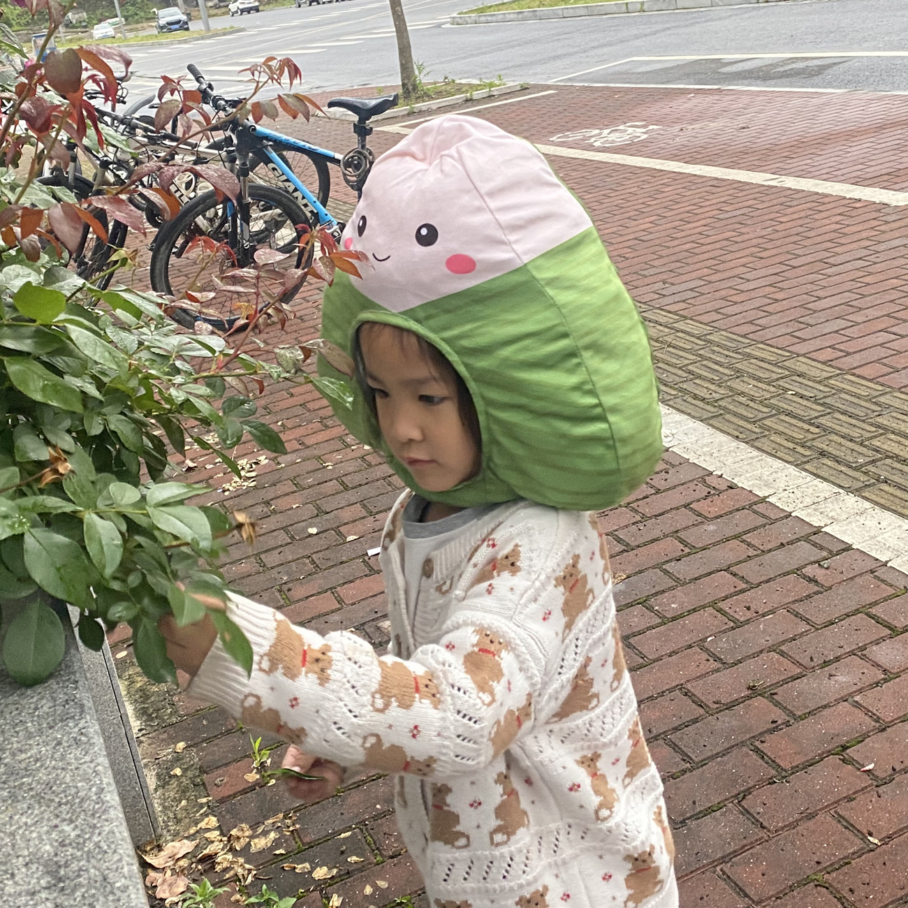 可爱搞怪儿童学生端午节学校表演粽子头套帽子拍照节日出游道具