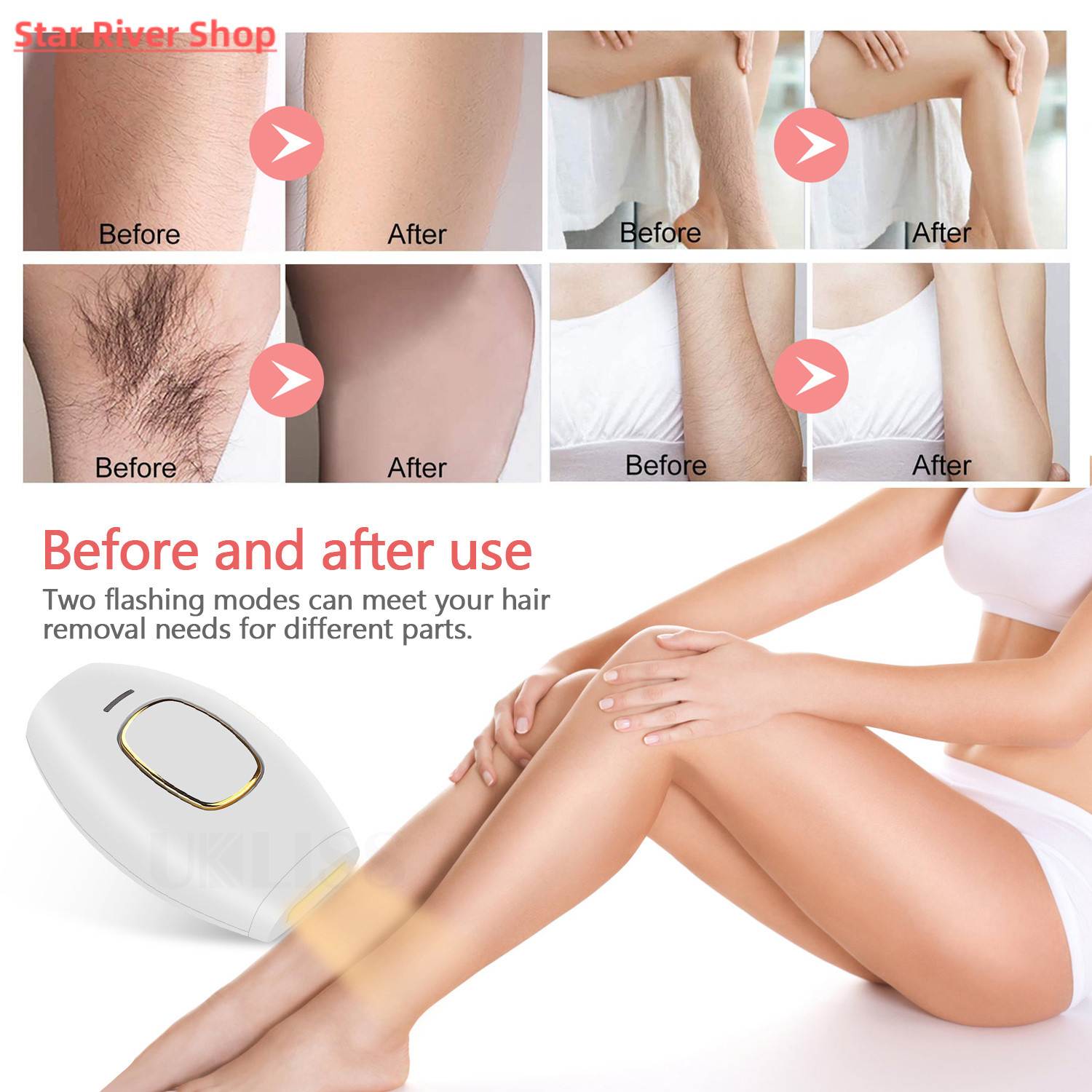 IPL Hair Removal Electric Laser Epilator Women Depilatory Pe - 图3