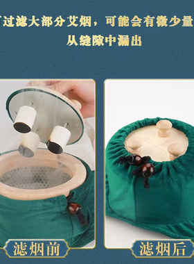 新款明火无烟艾灸木盒随身灸腰腹通用款随身包家用灸艾灸具艾灸盒