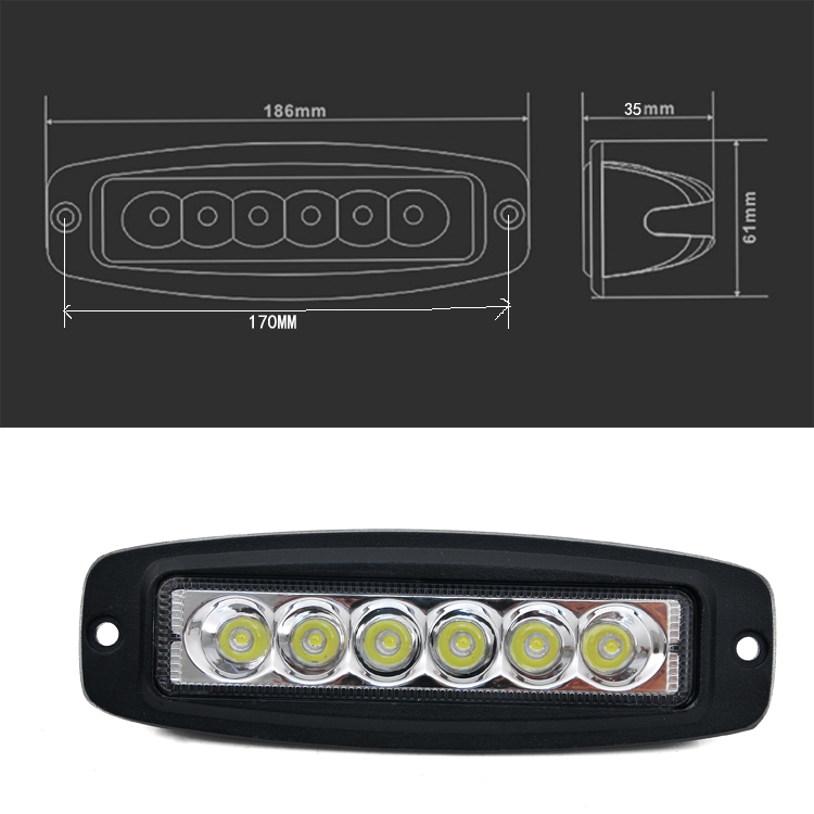 汽车LED射灯12v24V led灯越野货车射灯一字排单排黄白爆闪辅助灯 - 图2