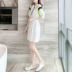 Đầm mùa hè 2019 mới của phụ nữ thủy triều mùa thu eo quần áo có khí chất mỏng manh đầu thu lưới màu đỏ phổ biến váy cao cấp - váy đầm chân váy xếp ly váy đầm