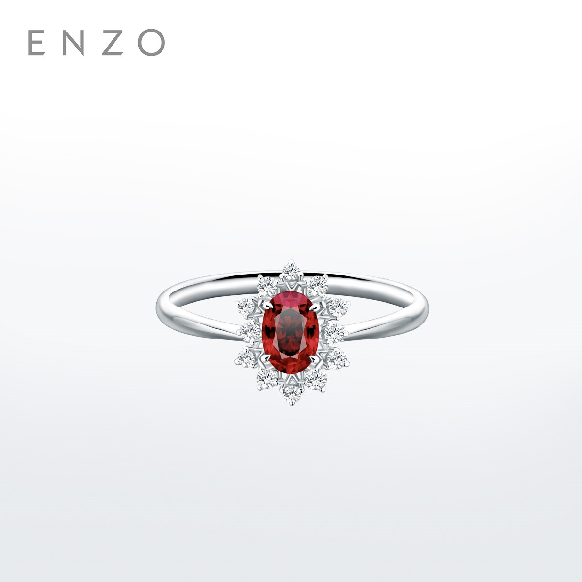 ENZO 18K gold ruby diamond ring