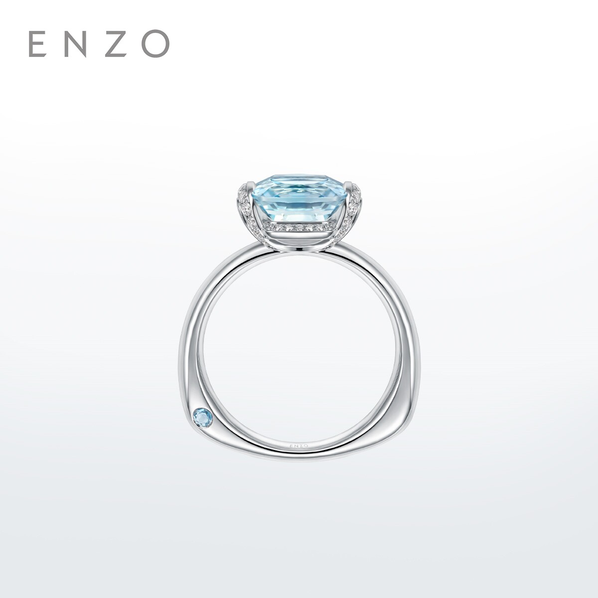 ENZO 18K gold aquamarine ring