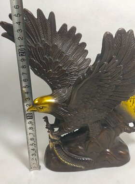 纯铜雄鹰办公室大鹏展翅黄铜前程万里大展宏图老鹰铜器客厅摆件