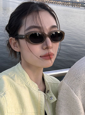 复古gm透灰色墨镜小框小脸