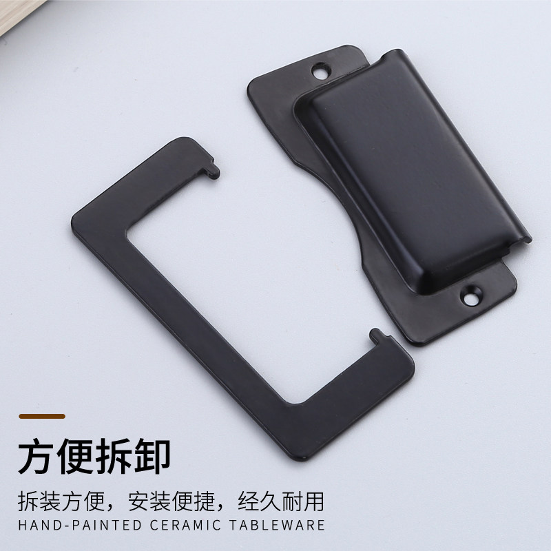 衣柜抽屉柜门拉手现代简约高档橱柜黑色隐形把手明装内嵌式平拉扣,淘宝优惠券,粉丝福利购,淘宝优惠卷