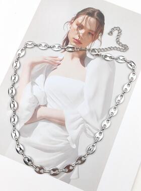 网红新款高级感百搭钛钢项链女
