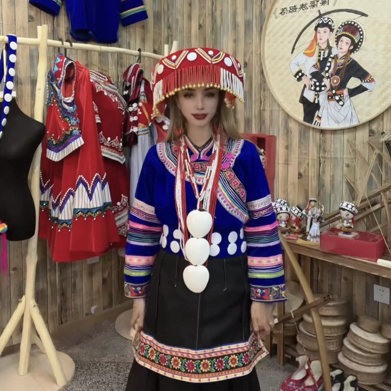 傈僳族头饰  帽子（百搭款）傈僳族服装服饰配饰,淘宝优惠券,粉丝福利购,淘宝优惠卷