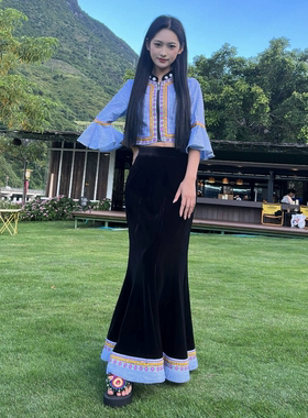 杨乐多同款 傈僳族服装高端定制版 民族服装服饰批发正品