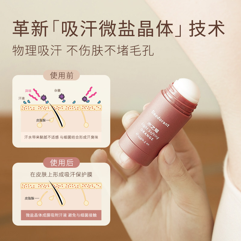 水之蔻止汗石腋下男女士持续香体膏 watercome水之蔻止汗露