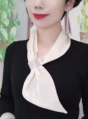 春夏亮钻韩版女护颈遮颈纹耳朵巾