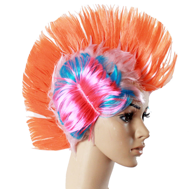 非主流杀马特假发派对化妆舞会创意鸡冠头彩色演出头套头饰道具,淘宝优惠券,粉丝福利购,淘宝优惠卷