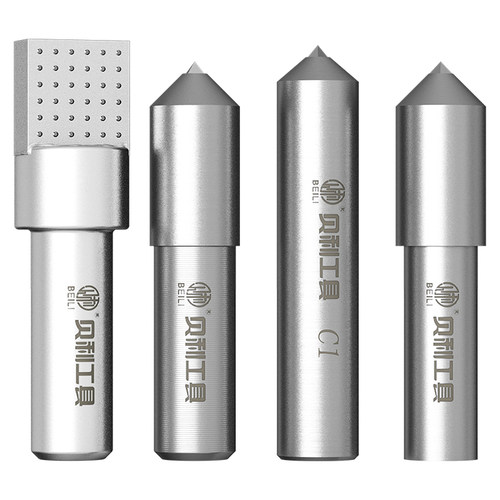 贝利金刚笔砂轮修整器手持整形刀修正笔洗石笔磨床扁头金钢石笔 - 图0