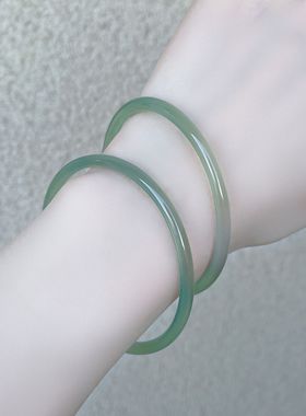 古风女玉髓一步一响手镯