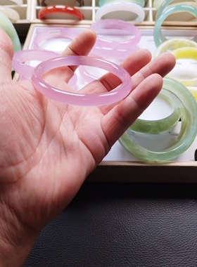 天然正品西安芙蓉玉手镯细圆条冰花芙蓉玉兵马俑华清池同款玉手镯