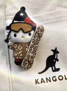 日本PeerEx中古豹纹Kitty挂件