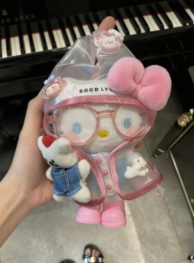 日本PeerEx雨衣kitty可爱毛绒玩偶公仔挂件氛围感包包钥匙扣挂饰
