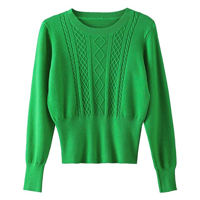 Sweater ສັ້ນ waisted ສູງສໍາລັບແມ່ຍິງ 2026 ພາກຮຽນ spring ເຄື່ອງນຸ່ງແມ່ຍິງແບບໃຫມ່
