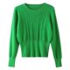 Sweater ສັ້ນ waisted ສູງສໍາລັບແມ່ຍິງ 2026 ພາກຮຽນ spring ເຄື່ອງນຸ່ງແມ່ຍິງແບບໃຫມ່