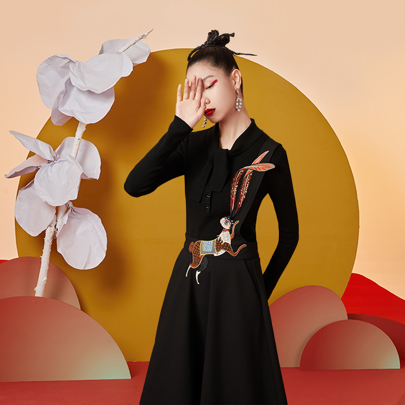 云思木想摩登中国风2022早春半身裙 云思木想半身裙