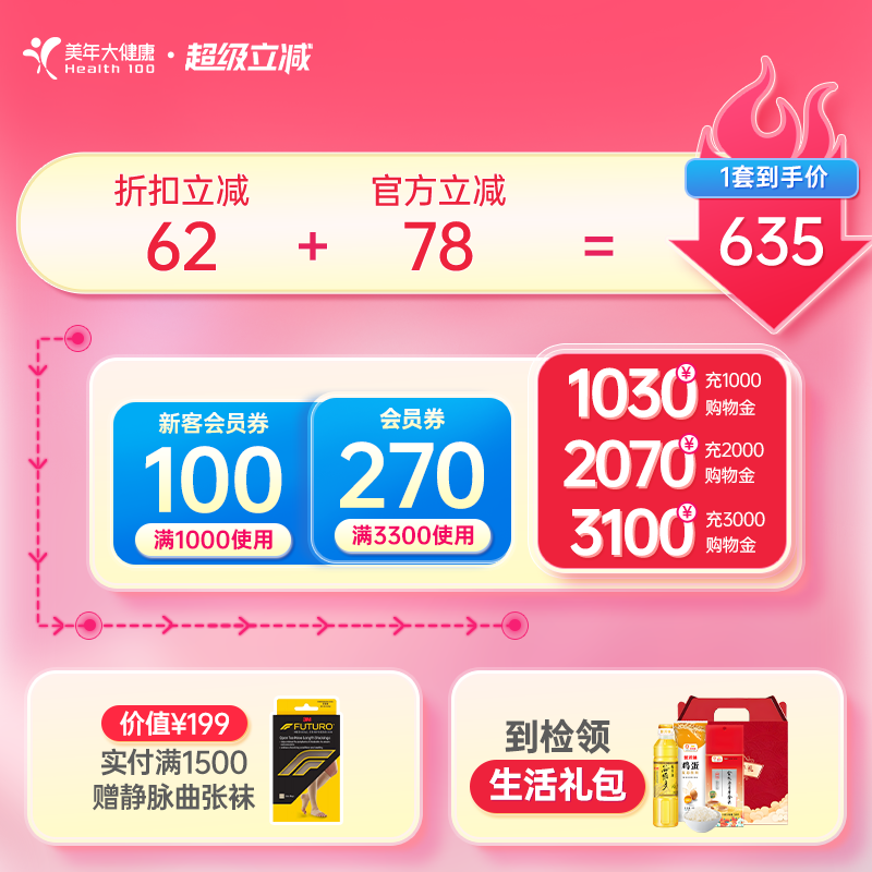 美年大健康旗舰店白领中级体检套餐38TMMN00职场男士女士入职报告