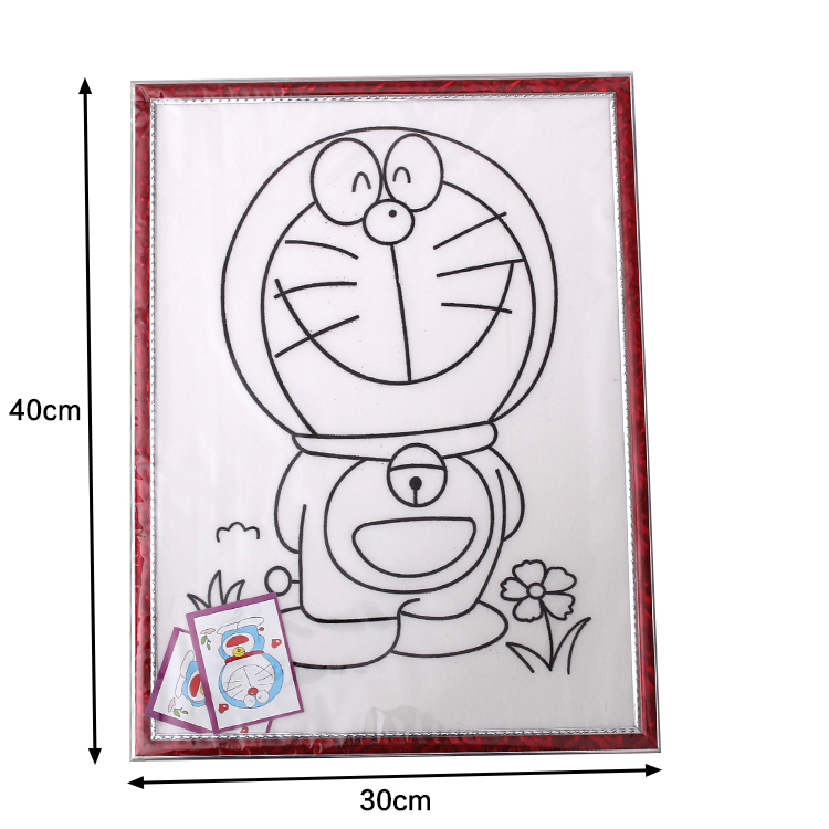 大号30*40diy金粉画画卡通益智图画摆摊填色夜市摆摊涂鸦画泡沫板-图0