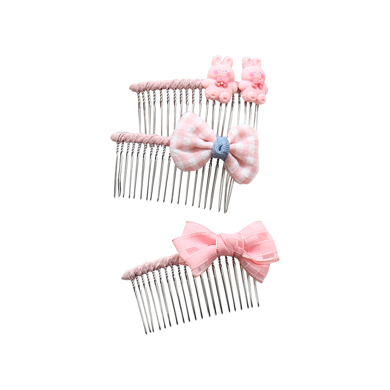 石川印象儿童发饰插梳女孩碎发夹子可爱花朵动物女童头饰刘海夹 - 图3