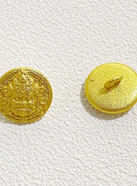 古法沙金盘缠扣头錾刻平安喜乐黄财神diy藏式手搓棉手绳结尾纽扣