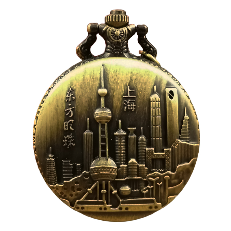 老式怀表男款复古上海旅游景区纪念品可放照片定制中国风电子机械 - 图3