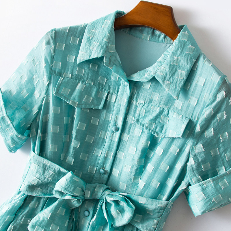 慕荷衬衫裙女夏装2020新款格子裙子 慕荷连衣裙