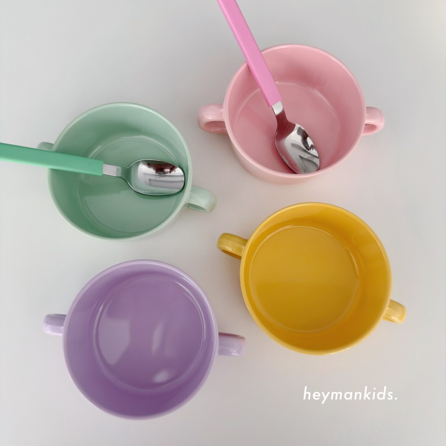 heymankids｜韩国awaken马卡龙色双耳碗酸奶碗宝宝辅食碗汤碗饭碗,淘宝优惠券,粉丝福利购,淘宝优惠卷